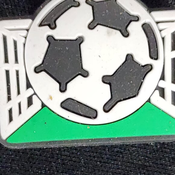 Asst. 4pc Avocado Birthday Queen and Two Soccer Ball and Net Croc Shoe Charms - Picture 8 of 16